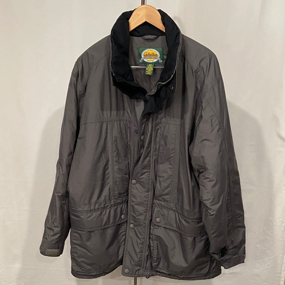 Cabela’s Outdoor Gear Men’s XL Winter Insulated Jacket Gray Nylon — Damaged Elas